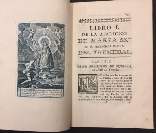 Portada de Historia Panegirica de la aparici�n y milagros de Maria SS. del Tremedal, venerada en un monte del lugar de Orihuela, del obispado de Albarracin - Francisco Lorente