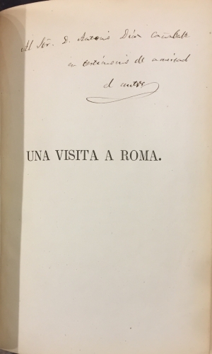 Portada de Una Visita a Roma - Pio de la Sota y Lastra