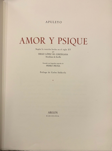 Portada de Amor y Psique - Apuleyo