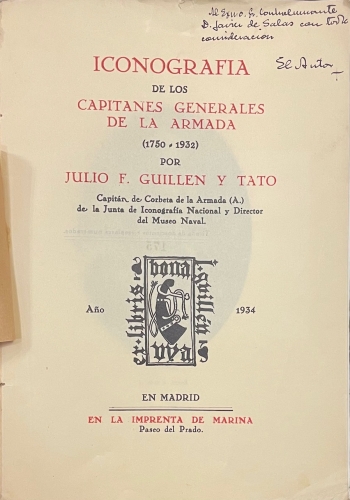 Portada de Iconograf�a de los Capitanes Generales de la Armada (1750-1932) - Julio F. Guill�n y Tato