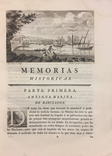 Portada de Memorias Hist�ricas sobre la Marina Comercio y Artes de la Antigua Ciudad de Barcelona - Antonio de Capmany y de Montpalau
