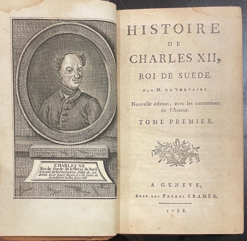 Portada de Histoire de Charles XII, Roi de Suede - M. Voltaire