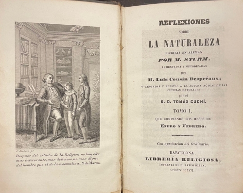 Portada de Reflexiones sobre la Naturaleza - M. Sturm