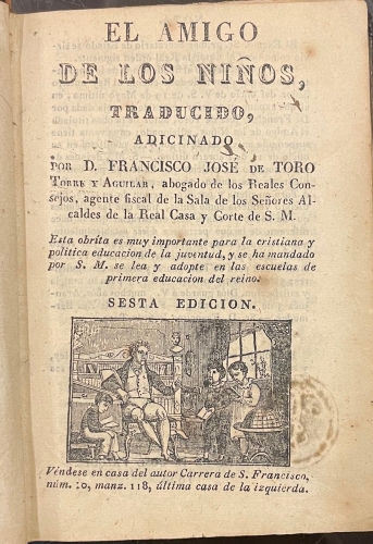 Portada de El Amigo de los Ni�os. - Abate Sabatier