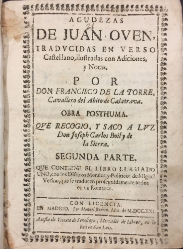 Portada de Agudezas de Juan Oven - Juan Oven 