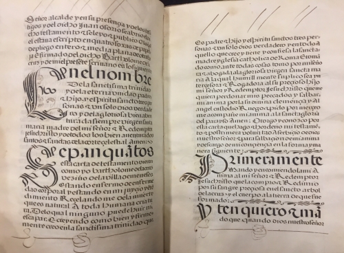 Portada de Testamento de Bartolom� de la Cruz, padre de Don Juan de la Cruz, Meneses, Palencia