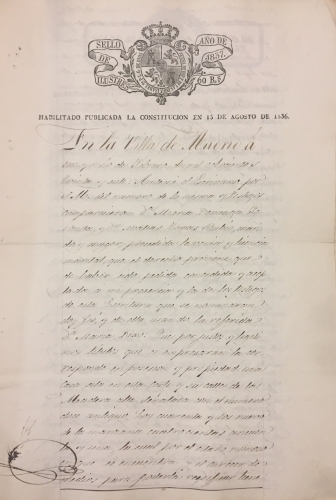Portada de T�tulos de propiedad y otros documentos de una casa en la calle de la Madera Alta, Madrid