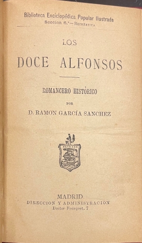 Portada de Los Doce Alfonsos. Romancero Hist�rico - Ram�n Garc�a Sanchez
