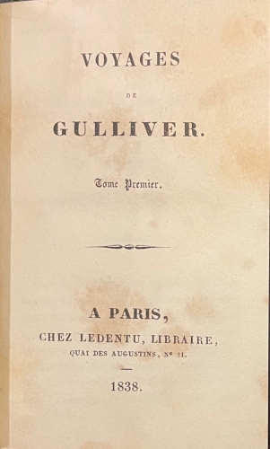 Portada de Voyages de Gulliver - J. Swift