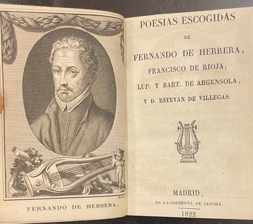 Portada de Poes�as Escogidas de Fernando de Herrera, Francisco de Rioja, Lupercio y Bartolom� de Argensola y Estevan de Villegas - Fernando de Herrera, Francisco de Rioja, Lupercio y Bartolom� de Argensola y Estevan de Villegas