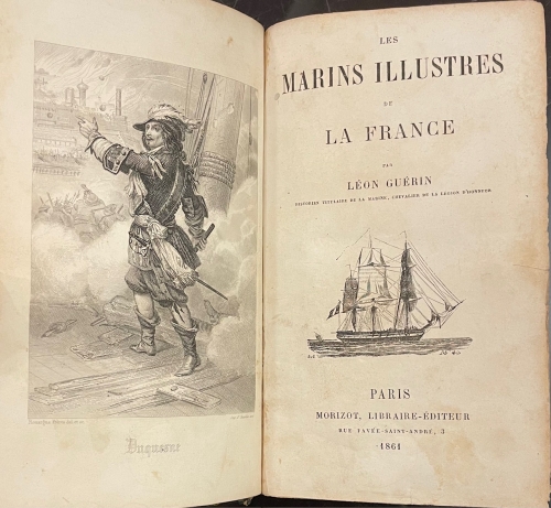 Portada de Les Marins Illustres de la France - Leon Guerin