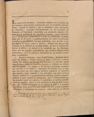 Portada de Disertaci�n Hist�rica sobre la parte que tuvieron los espa�oles en las Guerras de Ultramar � de las Cruzadas y como influyeron estas expediciones desde el Siglo XI hasta el XV en la extensi�n del comercio mar�timo y en los progresos del arte de navegar.  - Martin Fernandez de Navarrete
