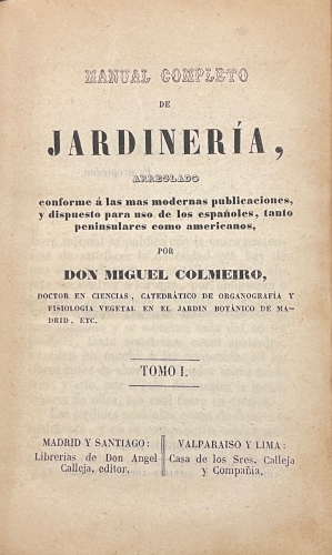 Portada de Manual Completo de Jardineria - Miguel Colmeiro