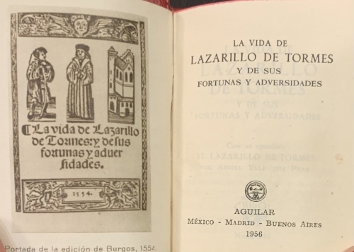 Portada de La Vida de Lazarillo de Tormes. Crisolin n� 10. 