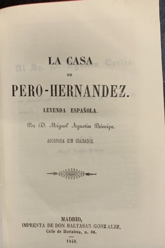 Portada de La Casa de Pero-Hernandez. Leyenda espa�ola - Miguel Agust�n Principe