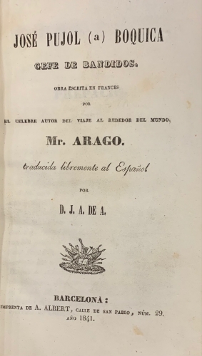 Portada de Jos� Pujol (a) Boquica, Gefe de Bandidos - Arago