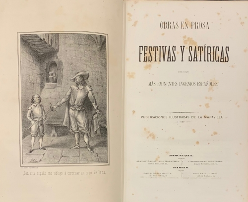 Portada de Obras en Prosa Festivas y Sat�ricas de los m�s eminentes Ingenios Espa�oles