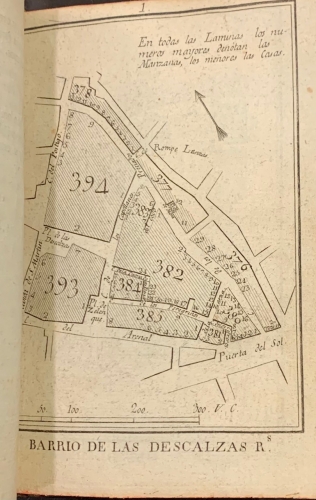 Portada de Plano de la Villa y Corte de Madrid - Fausto Martinez de la Torre y D. Josef Asensio