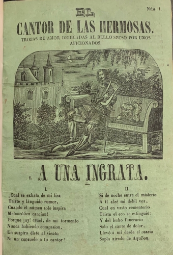 Portada de El Cantor de las Hermosas. Trobas de amor dedicadas al bello secso por unos aficionados