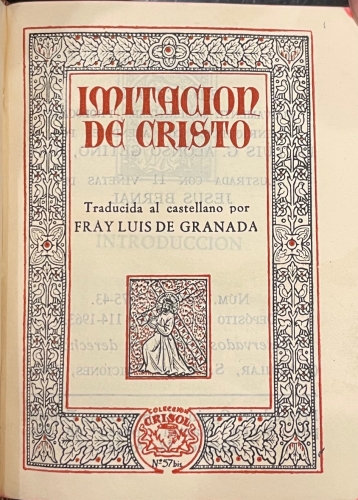 Portada de Imitaci�n de Cristo. Crisolin 57 bis - Kempis