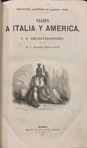 Portada de Viajes a Italia y America. Los Natchez - F. A. de Chateaubriand