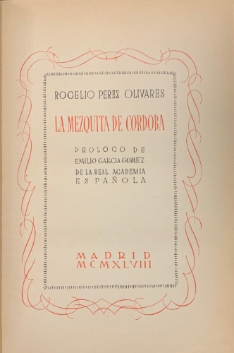 Portada de La Mezquita de C�rdoba - Rogelio P�rez Olivares
