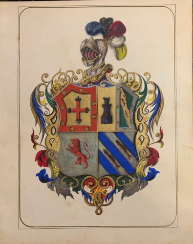 Portada de Real Despacho de Nobleza y Armas a favor del Sr. D. Jos� de la Cruz y Luque natural de la ciudad de C�rdoba