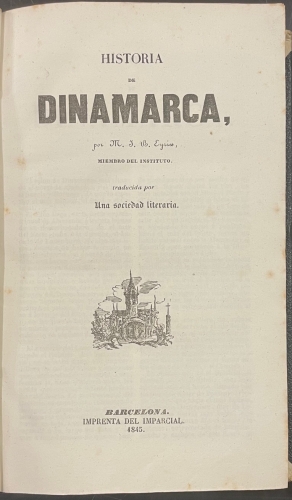 Portada de Historia de Dinamarca - J. B. Eyries