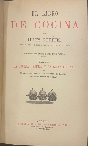 Portada de El Libro de Cocina - Jules Gouff�