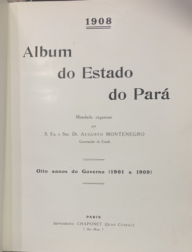 Portada de Album do Estado do Par�. Brasil