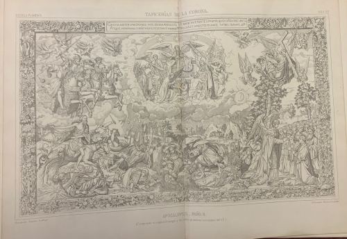 Portada de Tapices de la Corona de Espa�a. El Apocalypsi. Dibujado, por los tapices originales - Pedro de Madrazo