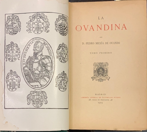 Portada de La Ovandina - Pedro Mexia de Ovando