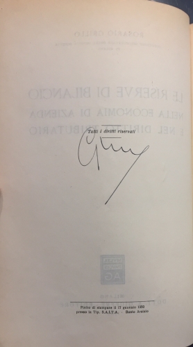Portada de Le Riserve Di Bilancio Nella Economia Di Azienda e Nel Diritto Tributario - Rosario Grillo