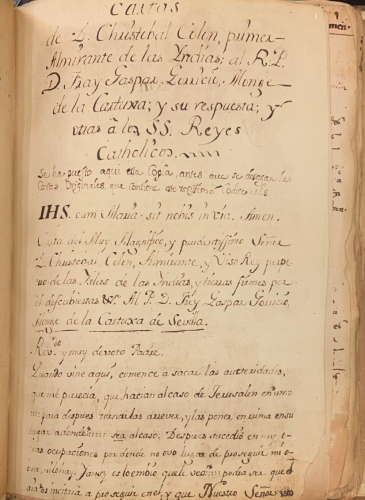 Portada de Libro de las Profecias - Cristobal Colon