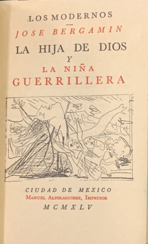 Portada de La Hija de Dios. La Ni�a Guerrillera - Jose Bergamin