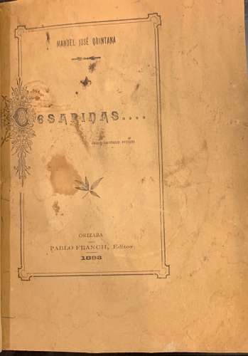 Portada de Cesarinas - Manuel Jose Quintana