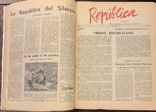 Portada de Republica. Revista del Organo de Accion Republicana Democratica Espa�ola. 1� y 2� �poca. 1960-1973
