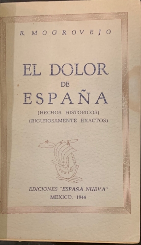 Portada de El Dolor de Espa�a - R. Mogrovejo