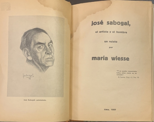 Portada de Jos� Sabogal. El Artista y el Hombre. Un relato - Maria Wiesse