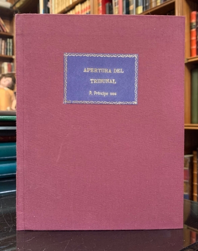 Portada de Discurso de Apertura del Tribunal de la Excma. Audiencia de Puerto Principe, Isla de Cuba, en Enero 2 de 1886 - Andr�s Sitjar Cortey