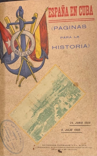 Portada de Espa�a en Cuba. Visita de la Nautilus a la Habana - Casimiro Fernandez