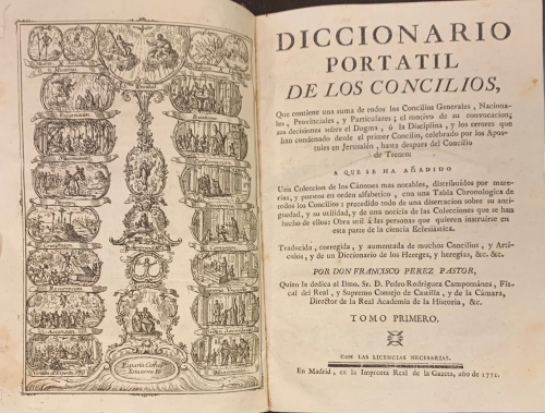 Portada de Diccionario Portatil de los Concilios - Francisco Perez Pastor