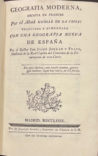 Portada de Geografia Moderna. Tomo VII - Nicoll� de la Croix