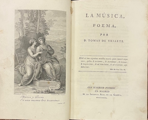 Portada de La M�sica. Poema - Tomas de Yriarte