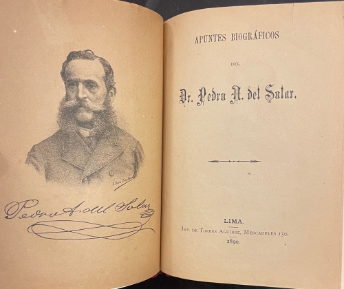 Portada de Apuntes Biogr�ficos del Dr. Pedro Alejandrino del Solar