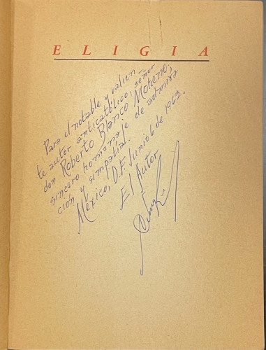 Portada de Eligia. Poema Eleg�aco-�dico - C�sar Ruiz Castillejos