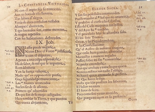 Portada de La Constancia Victoriosa. Egloga Sacra - Bernardino de Rebolledo