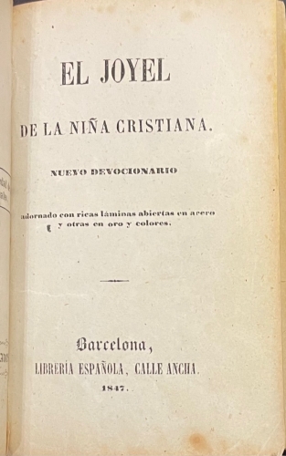 Portada de El Joyel De La ni�a Cristiana. nuevo Devocionario