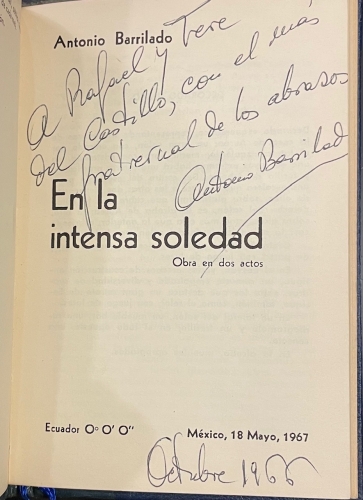 Portada de En la Intensa Soledad - Antonio Barrilado