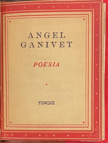 Portada de Poes�a - Angel Ganivet
